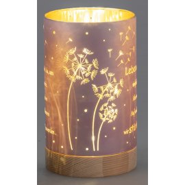 Deko-Licht 15cm rosa Timer, Leben - stärker werden