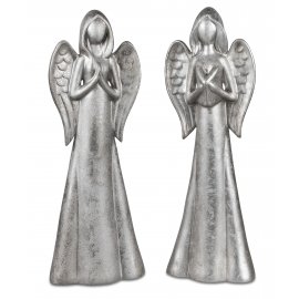 Engel stehend 55cm Antik-Silber