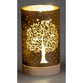 Deko-Licht 15cm braun Timer, Familie - alles was wir brauchen