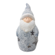 Windlicht Santa, grau, 22,5 cm