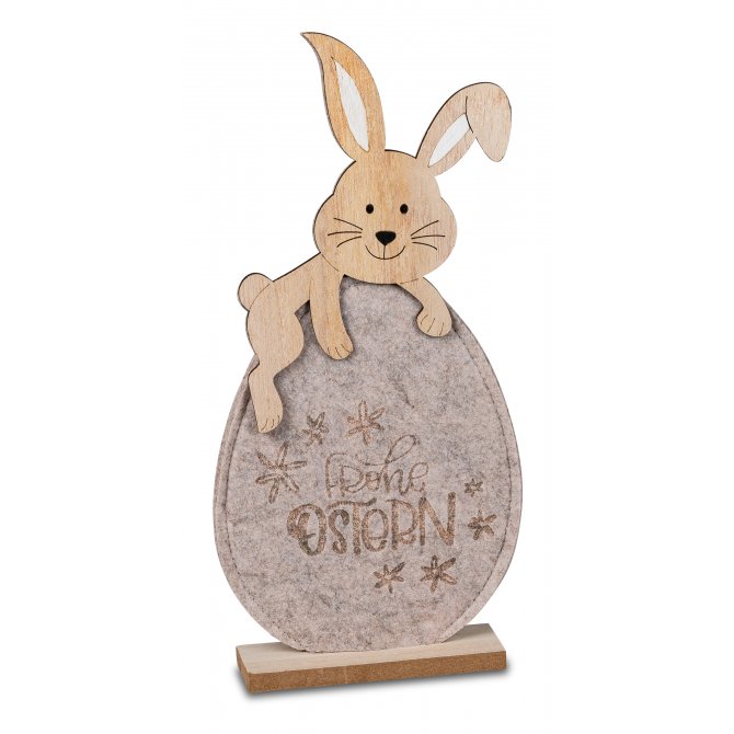 Hase auf Ei 23cm Filz