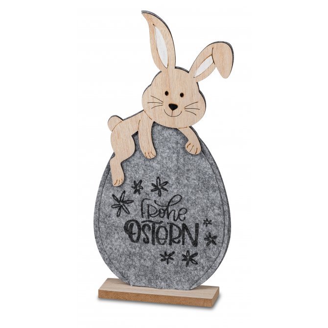 Hase auf Ei 23cm Filz