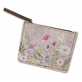 Tasche 19x14cm Filz Blumen