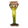 Frosch Demonstrantin mit Schild