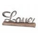 Love 26x12cm Alu Mango-Holz