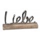 Liebe 13x23cm Alu Mango-Holz