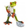 Frosch Mann mit Wischmop