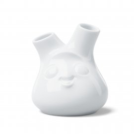 Vase klein - kess - weiß - 2 Öffnungen