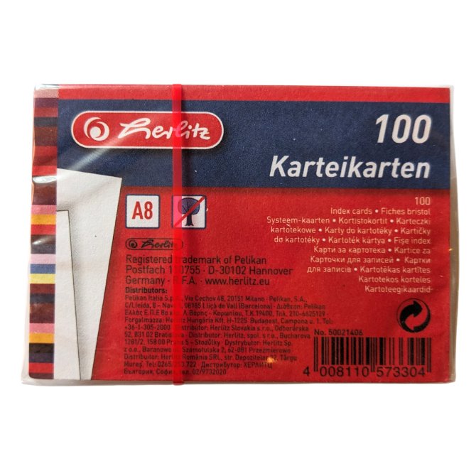Karteikarte A8 100Stück weiß