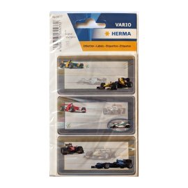 Heftschild Rennauto