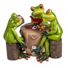 Frösche beim Kartenspielen