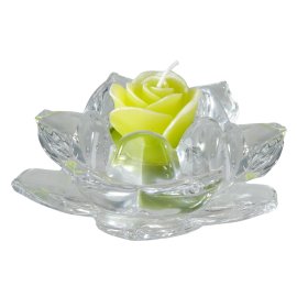 Leuchter Rose 11cm transparent