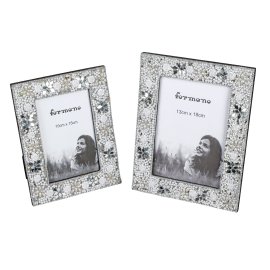 Fotorahmen Perlen creme