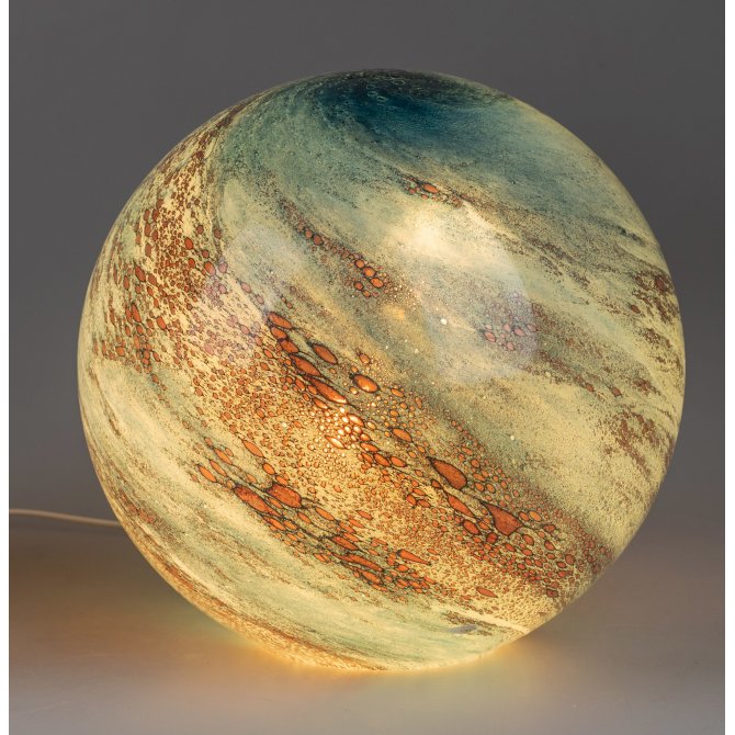 Kugellampe Marmor-Blau