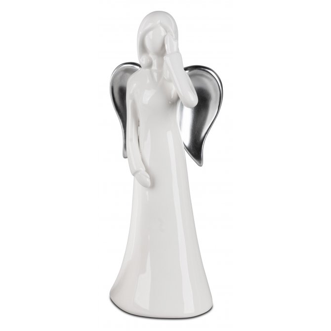 Engel 24cm Klassik weiß-silber