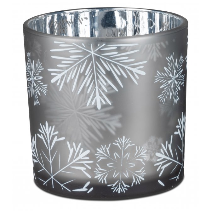 Windlicht 12cm Eiskristall