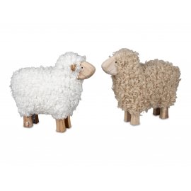 Schaf mit Wolle 26cm