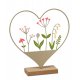 Herz Blumenwiese 21cm Metall-Holz
