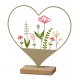 Herz Blumenwiese 21cm Metall-Holz