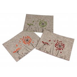 Platzset Herz Blumen 30x40cm Filz