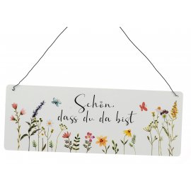 Metallschild 13x35 Metall - Schön dass du da bist