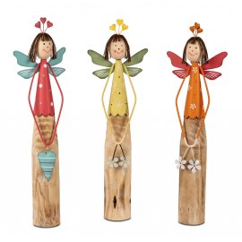 Elfe 36cm Metall - Holz