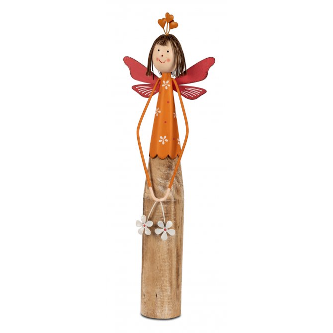 Elfe 36cm Metall - Holz