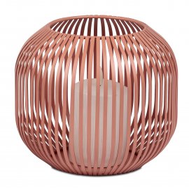 Windlicht-Kugel 20cm Metall-apricot
