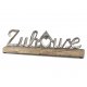 Zuhause 32x9cm Alu Mango-Holz 