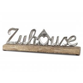 Zuhause 32x9cm Alu Mango-Holz 