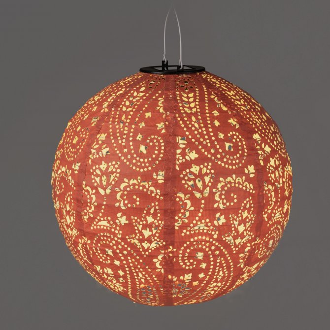 Laterne 25cm Papier wetterfest LED
