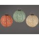 Laterne 25cm Papier wetterfest LED