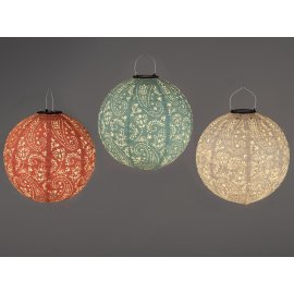 Laterne 25cm Papier wetterfest LED