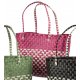 Tasche 30x25cm geflochten Kunststoff