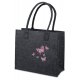 Tasche 34x40cm Schmetterlinge schwarz Filz