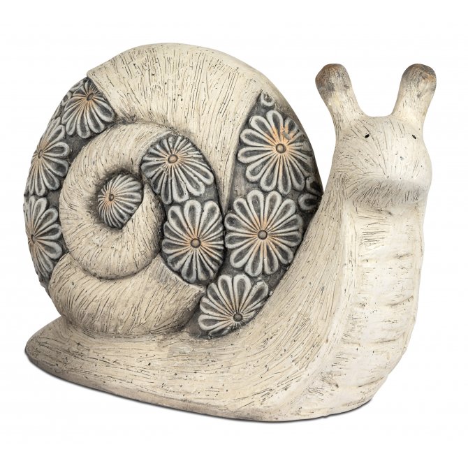 Schnecke 37cm Blumendekor