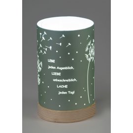 Deko-Licht grün 15cm - Lebe jeden Augenblick