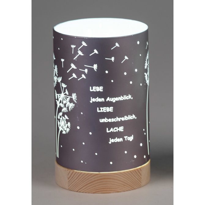 Deko-Licht lila 15cm - Lebe jeden Augenblick