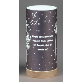 Deko-Licht lila 20cm - Kämpfe mit Leidenschaft