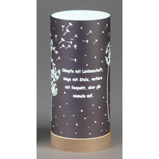 Deko-Licht lila 20cm - Kämpfe mit Leidenschaft
