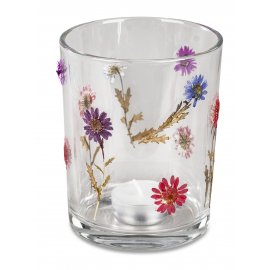 Windlicht 12cm Trockenblumen