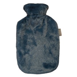 Wärmflasche Flauschbzgug 2l blau