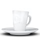Espresso Mug mit Henkel - Lecker weiß