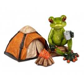 Frosch mit Zelt