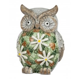 Eule 31cm Mosaik-Blume