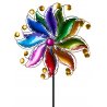 Windrad 40/128cm bunt mit goldenen Kugeln Metall
