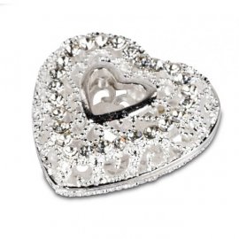 Deko-Herz 4cm Silber-Kristall
