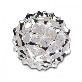 Deko-Kugel 3cm Silber-Kristall