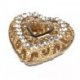 Deko-Herz 4cm Gold-Kristall