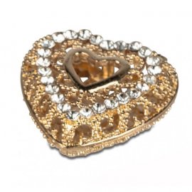 Deko-Herz 4cm Gold-Kristall